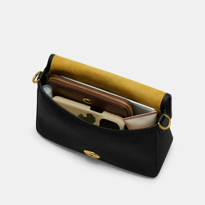 Women Shoulder Bags and Hobos Coach Soft Tabby Shoulder Bag Brassblack