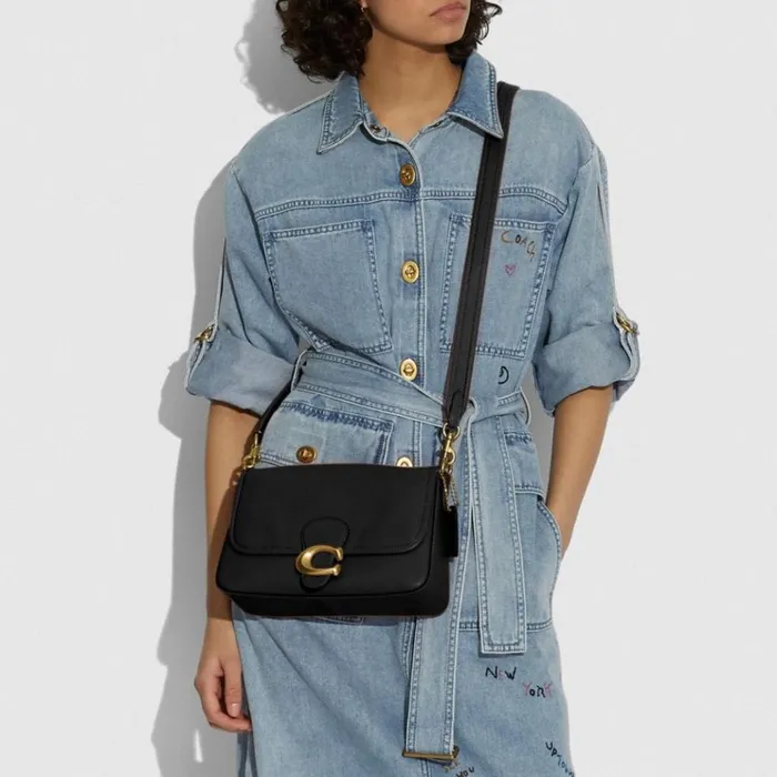 Women Shoulder Bags and Hobos Coach Soft Tabby Shoulder Bag Brassblack