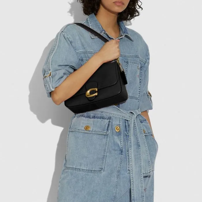 Women Shoulder Bags and Hobos Coach Soft Tabby Shoulder Bag Brassblack