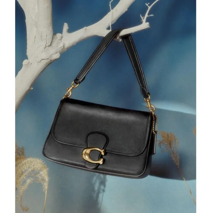 Women Shoulder Bags and Hobos Coach Soft Tabby Shoulder Bag Brassblack