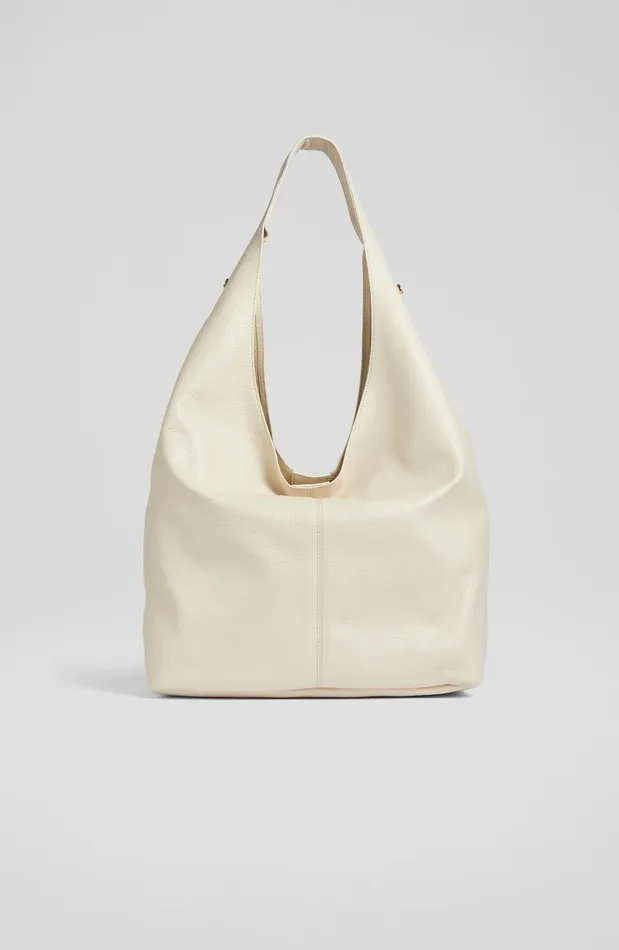 Women Shoulder Bags LKBennett Soula Cream Leather Slouchy Shoulder Bag Women Shoulder Bags LKBennett Soula Cream Leather Slouchy Shoulder Bag
