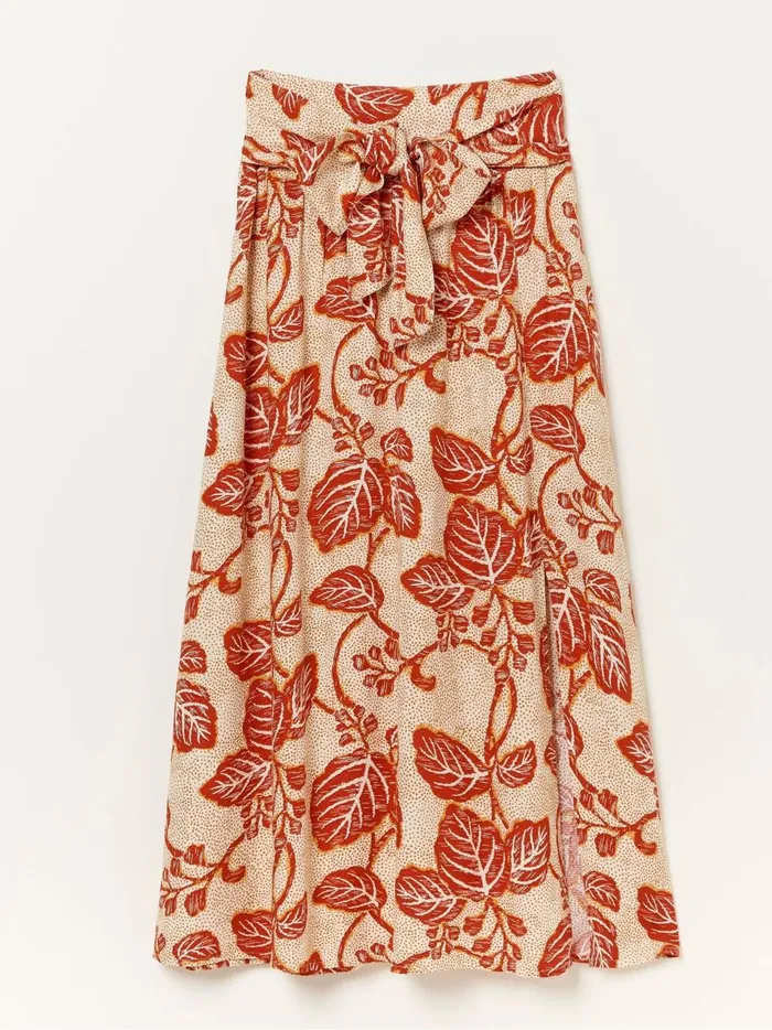 Women Skirts Fat Face Cream Sascha Vine Floral Midi Skirt