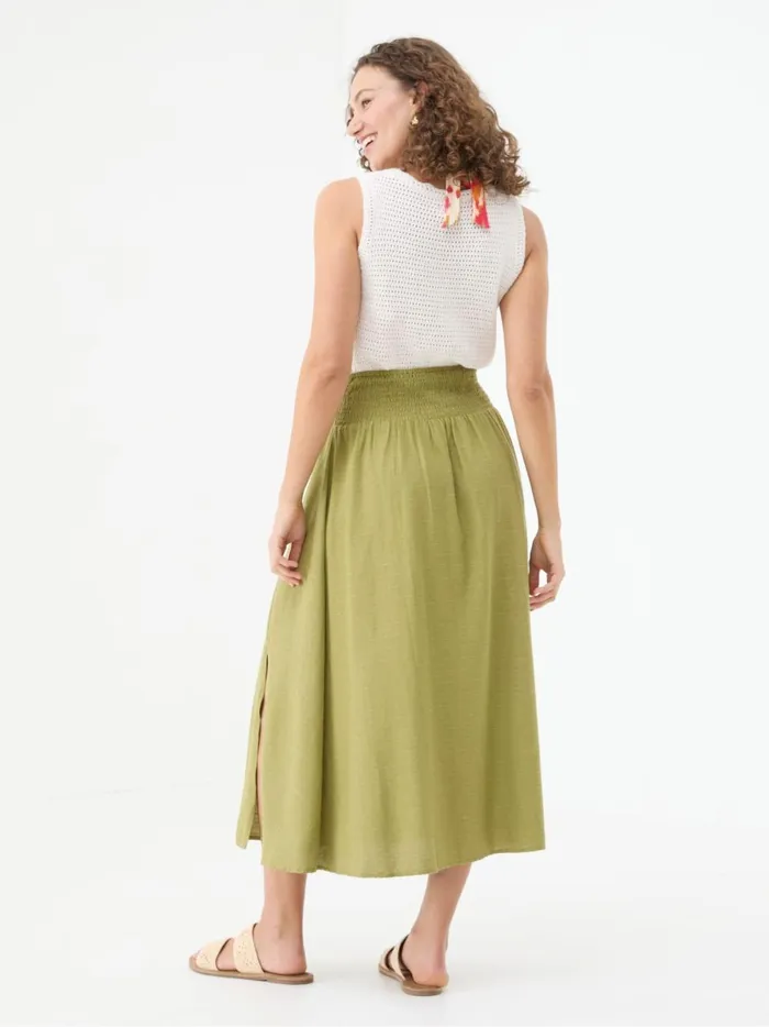 Women Skirts Fat Face Sascha Green Midi Skirt