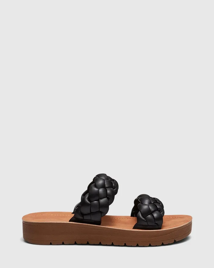 Women Slides NOVO Shoes SILAS BLACK Sandals