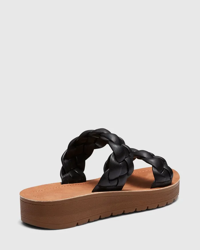 Women Slides NOVO Shoes SILAS BLACK Sandals