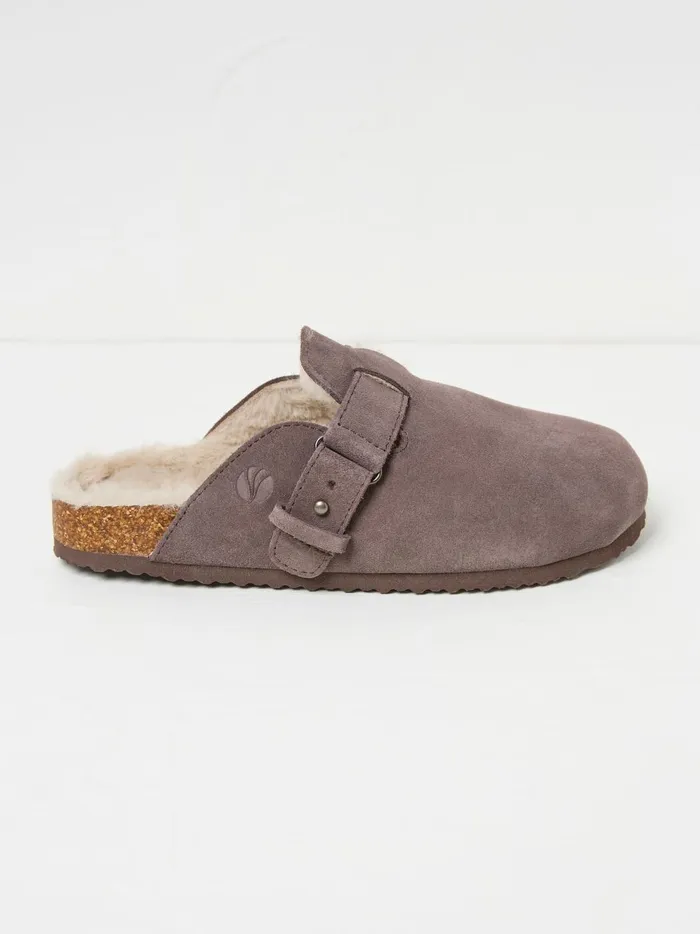 Women Slippers Fat Face Elsie Purple House Shoes