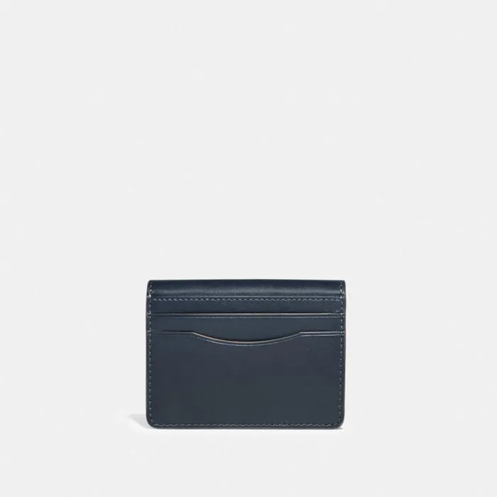 Women Small Wallets Coach Bandit Card Case Brassdenim
