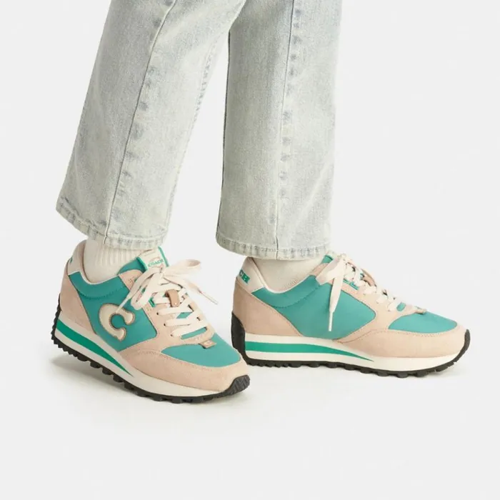 Women Sneakers Coach Runner Sneaker Bright Greenchalk