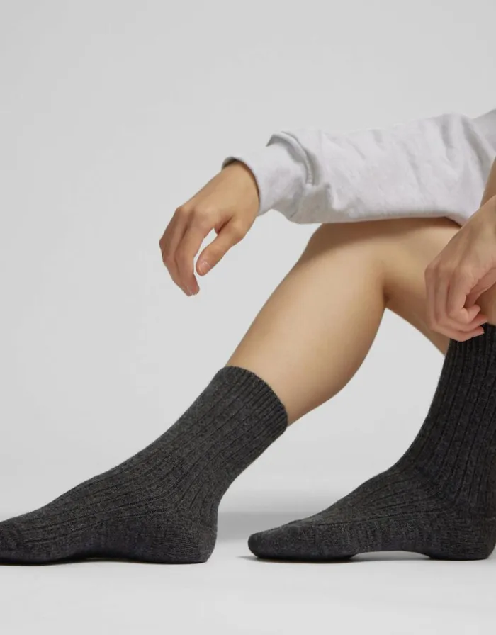 Women Socks Colorful Standard Merino Wool Blend Sock Lava Grey