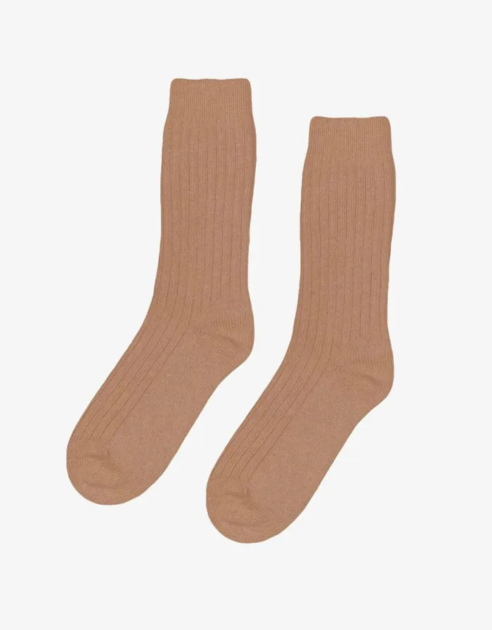 Women Socks Colorful Standard Merino Wool Blend Sock Sahara Camel