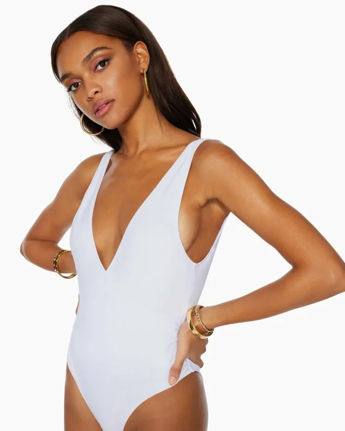 Women Soren VNeck One Piece Swimsuit White Ramy Brook Swimwear Women Soren VNeck One Piece Swimsuit White Ramy Brook Swimwear