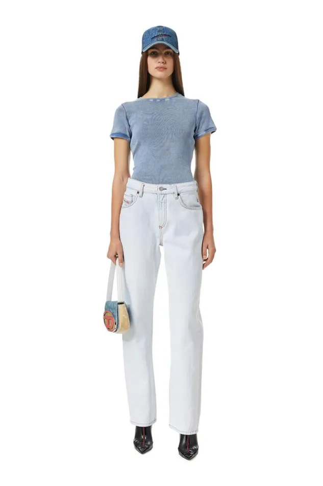 Women Straight Jeans 1999 DReggy 0079z Light Blue Diesel Straight