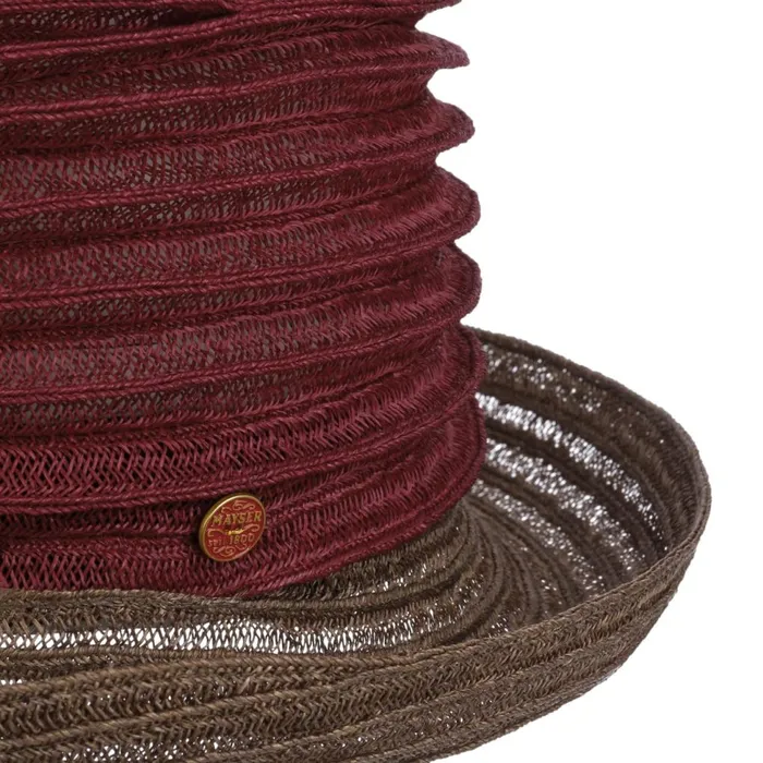 Women Straw Hats Mayser Belma New Pleated Hat Burgundy Women Straw Hats Mayser Belma New Pleated Hat Burgundy