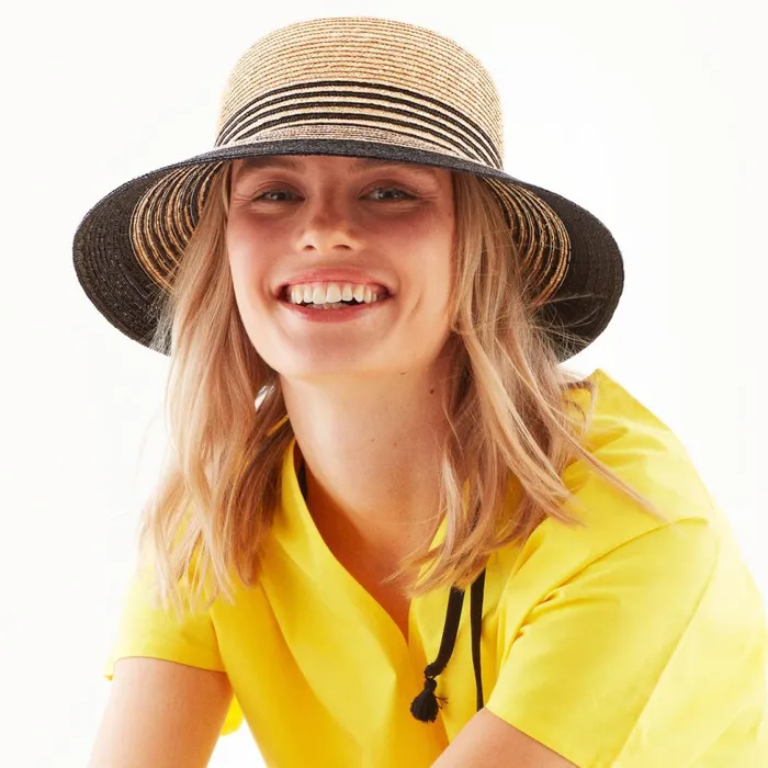 Women Straw Hats Mayser Clea Twotone Straw Hat With UV Protection Natural Beige Women Straw Hats Mayser Clea Twotone Straw Hat With UV Protection Natural Beige