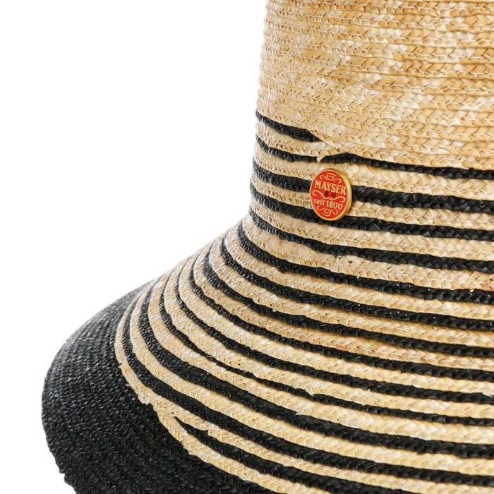 Women Straw Hats Mayser Clea Twotone Straw Hat With UV Protection Natural Beige Women Straw Hats Mayser Clea Twotone Straw Hat With UV Protection Natural Beige