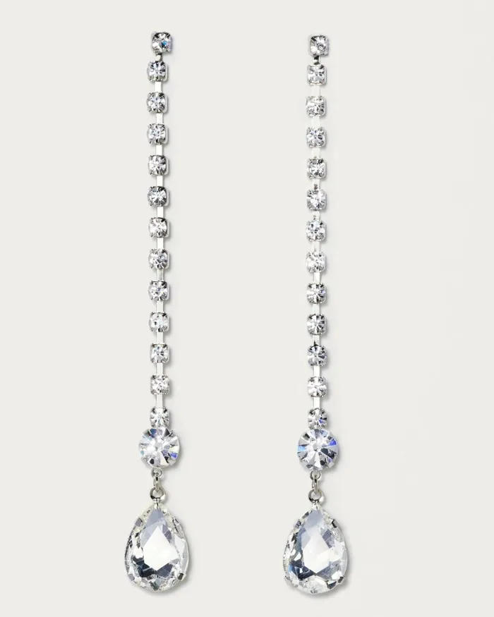 Women Swarle Teardrop Earrings Clear Ramy Brook Jewelry