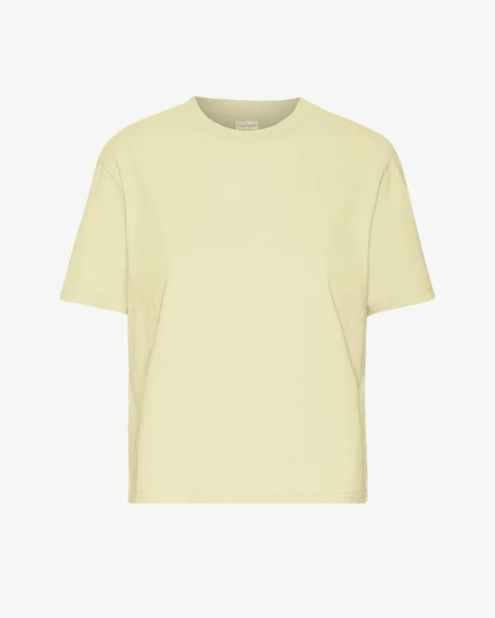 Women TShirts Colorful Standard Organic Boxy Crop Tee Soft Yellow