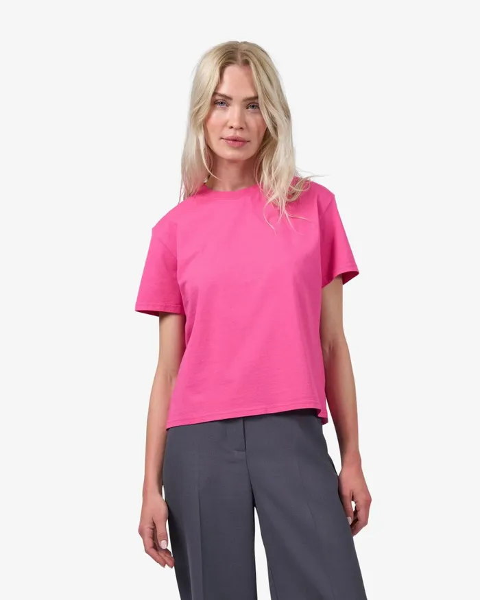 Women TShirts Colorful Standard Organic Boxy Crop Tee Soft Yellow