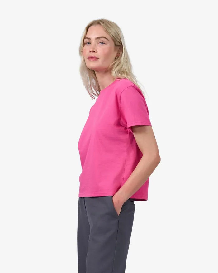 Women TShirts Colorful Standard Organic Boxy Crop Tee Soft Yellow