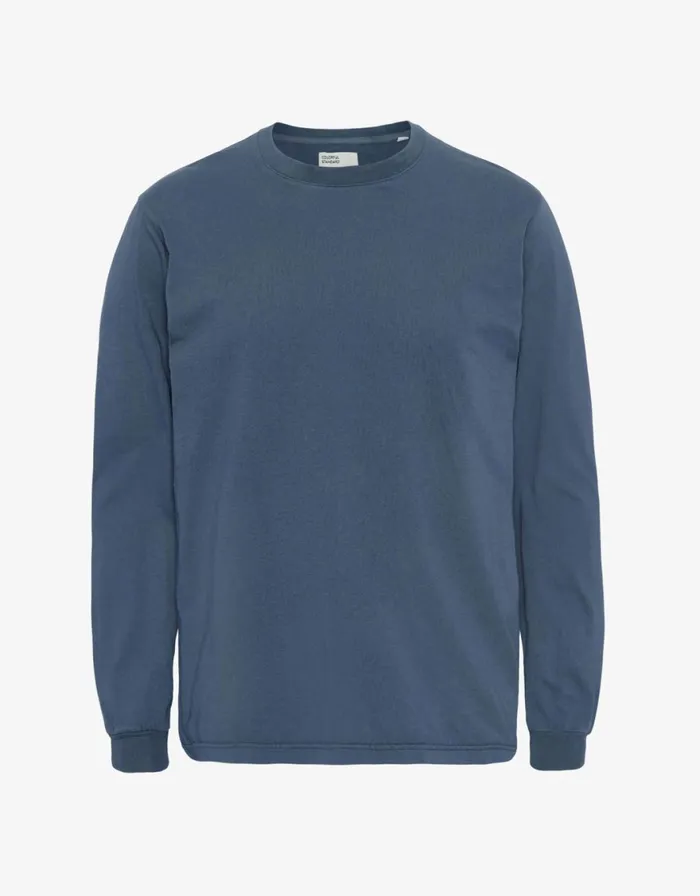 Women TShirts Colorful Standard Oversized Organic LS TShirt Petrol Blue