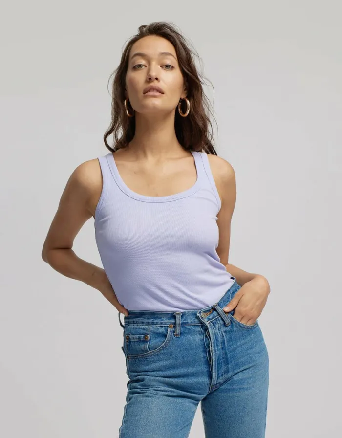 Women Tank Tops Colorful Standard Women Organic Rib Tank Top Cedar Brown