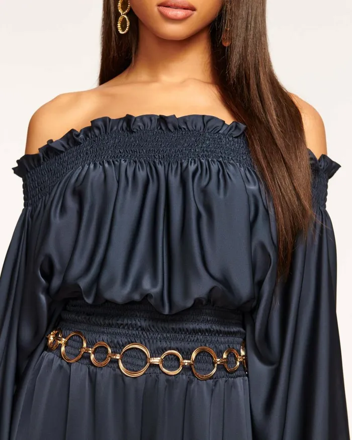 Women Teagan OffTheShoulder Jumpsuit Navy Ramy Brook Dresses Women Teagan OffTheShoulder Jumpsuit Navy Ramy Brook Dresses