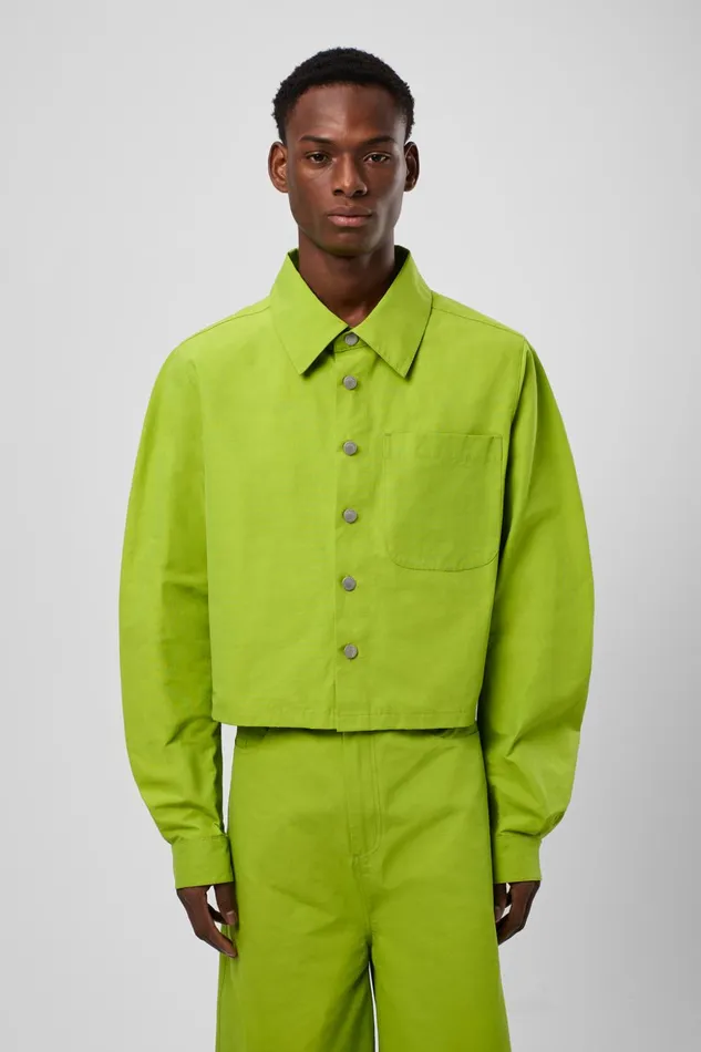 Women Tech Shirt Green CottonNylon Shirt Camper Tops