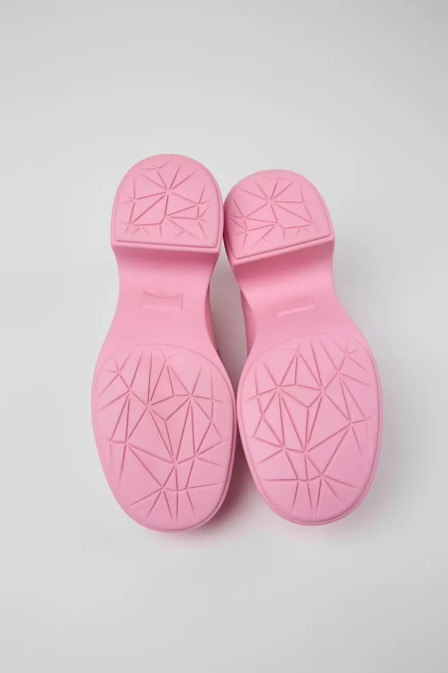 Women Thelma Pink Leather Loafer Camper Formal Shoes Women Thelma Pink Leather Loafer Camper Formal Shoes