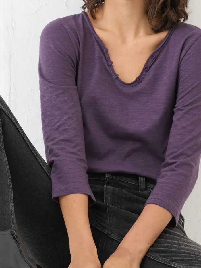 Women Tops and TShirts Fat Face Purple Porter TShirt