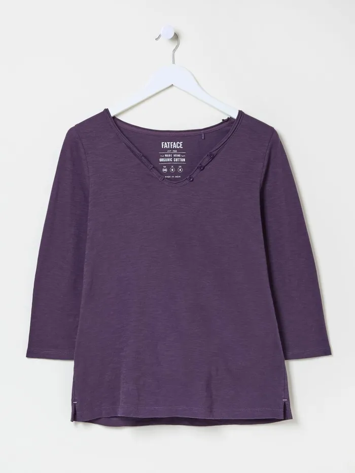 Women Tops and TShirts Fat Face Purple Porter TShirt