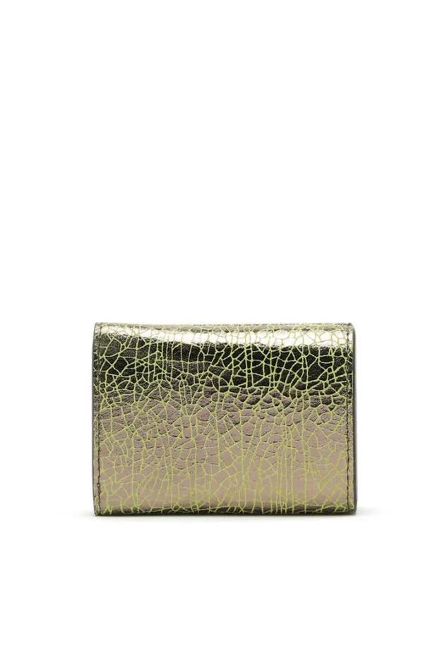 Women TriFold Coin Xs Gold Diesel Wallets Women TriFold Coin Xs Gold Diesel Wallets