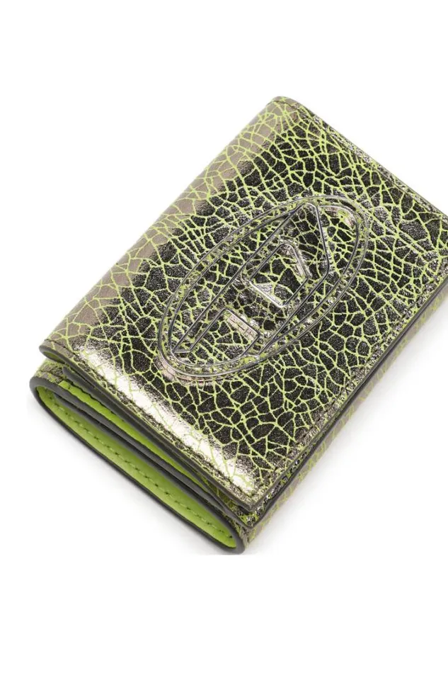 Women TriFold Coin Xs Gold Diesel Wallets Women TriFold Coin Xs Gold Diesel Wallets