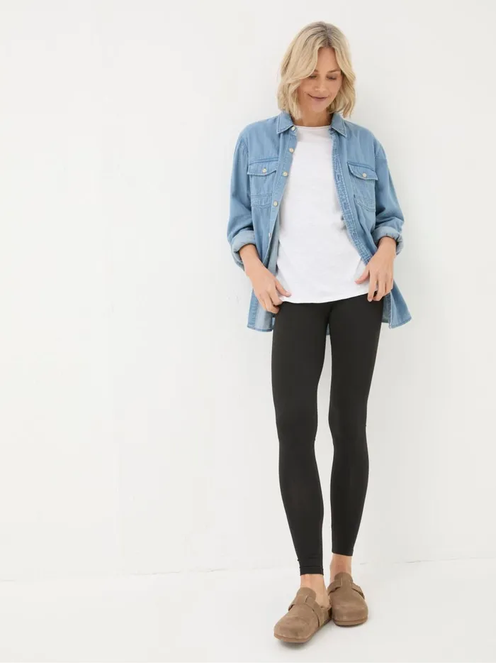 Women Trousers and Leggings Fat Face Meribel Black Leggings