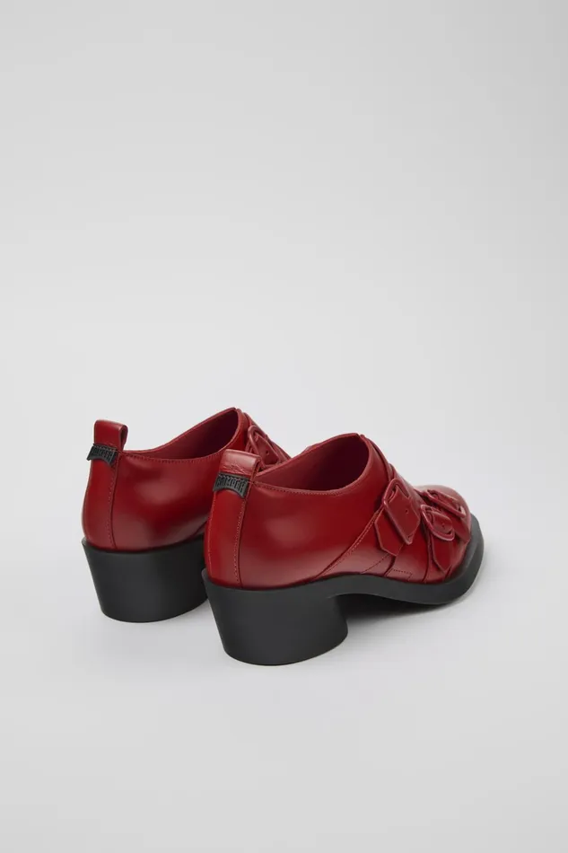Women Twins Red Leather Shoes Camper Formal Shoes Women Twins Red Leather Shoes Camper Formal Shoes