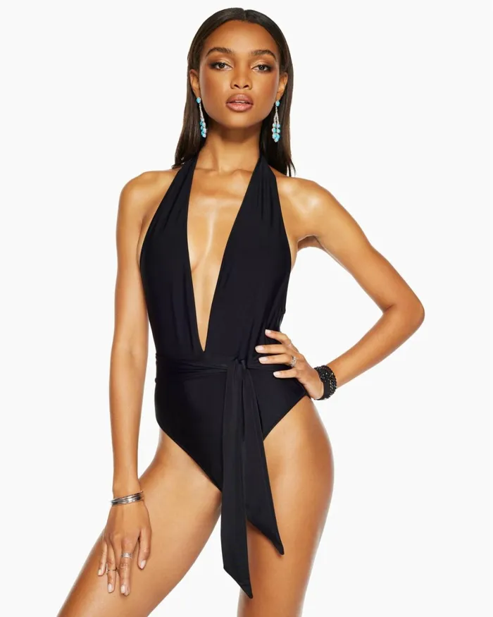 Women Verona Halter One Piece Swimsuit White Ramy Brook Swimwear