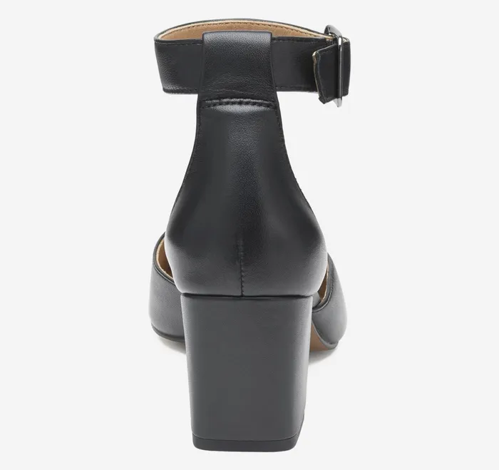 Women Vicki Ankle Strap Black Glove Leather JohnstonandMurphy Heels and Platform Wedges Women Vicki Ankle Strap Black Glove Leather JohnstonandMurphy Heels and Platform Wedges