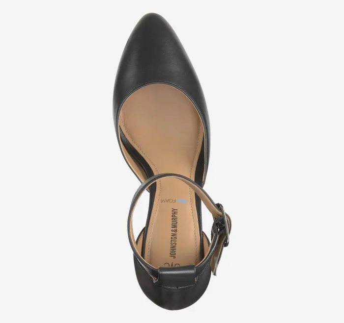 Women Vicki Ankle Strap Black Glove Leather JohnstonandMurphy Heels and Platform Wedges Women Vicki Ankle Strap Black Glove Leather JohnstonandMurphy Heels and Platform Wedges