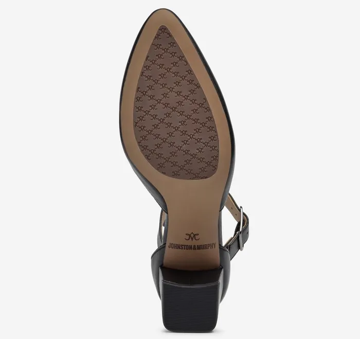Women Vicki Ankle Strap Black Glove Leather JohnstonandMurphy Heels and Platform Wedges Women Vicki Ankle Strap Black Glove Leather JohnstonandMurphy Heels and Platform Wedges