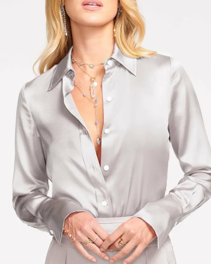 Women Victoria Button Down Blouse Cabernet Ramy Brook Tops Women Victoria Button Down Blouse Cabernet Ramy Brook Tops