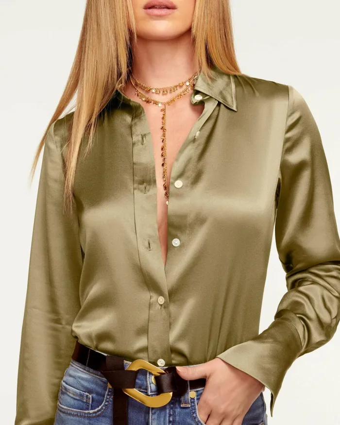 Women Victoria Button Down Blouse Cabernet Ramy Brook Tops Women Victoria Button Down Blouse Cabernet Ramy Brook Tops