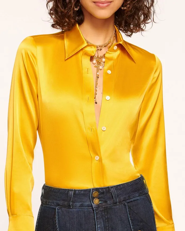 Women Victoria Button Down Blouse Cabernet Ramy Brook Tops Women Victoria Button Down Blouse Cabernet Ramy Brook Tops