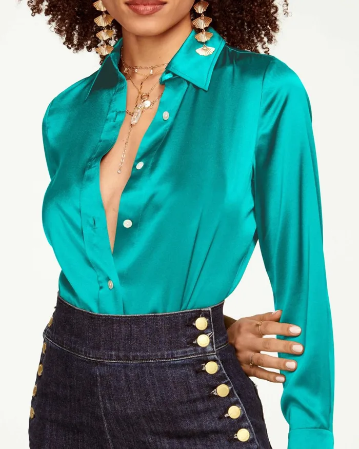 Women Victoria Button Down Blouse Cabernet Ramy Brook Tops Women Victoria Button Down Blouse Cabernet Ramy Brook Tops
