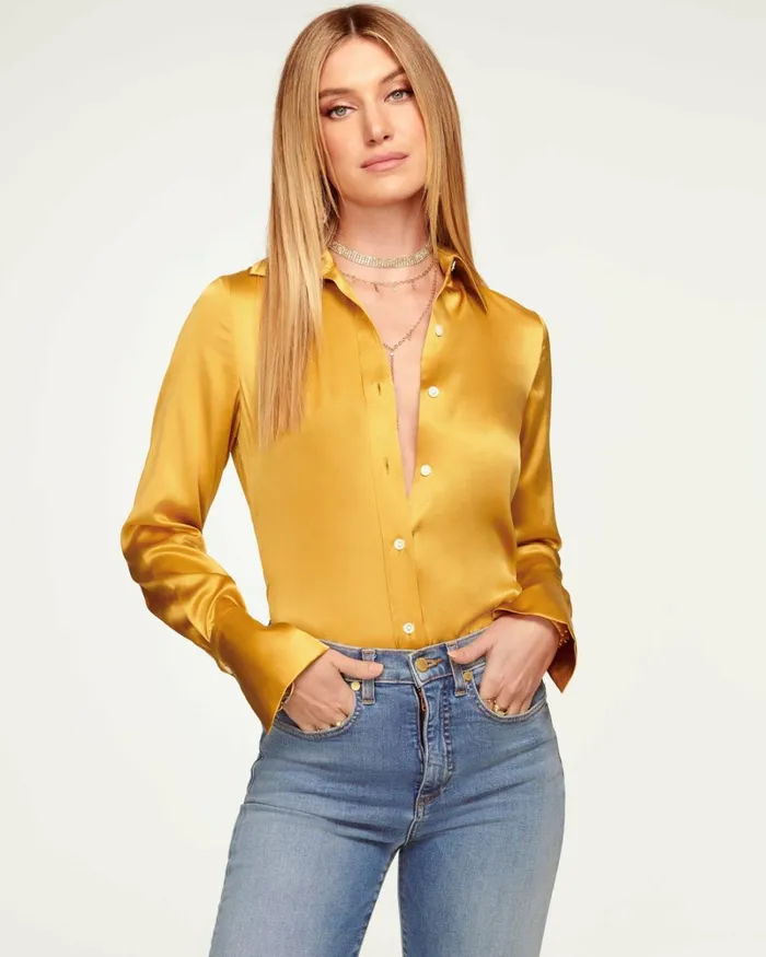 Women Victoria Button Down Blouse Cabernet Ramy Brook Tops Women Victoria Button Down Blouse Cabernet Ramy Brook Tops
