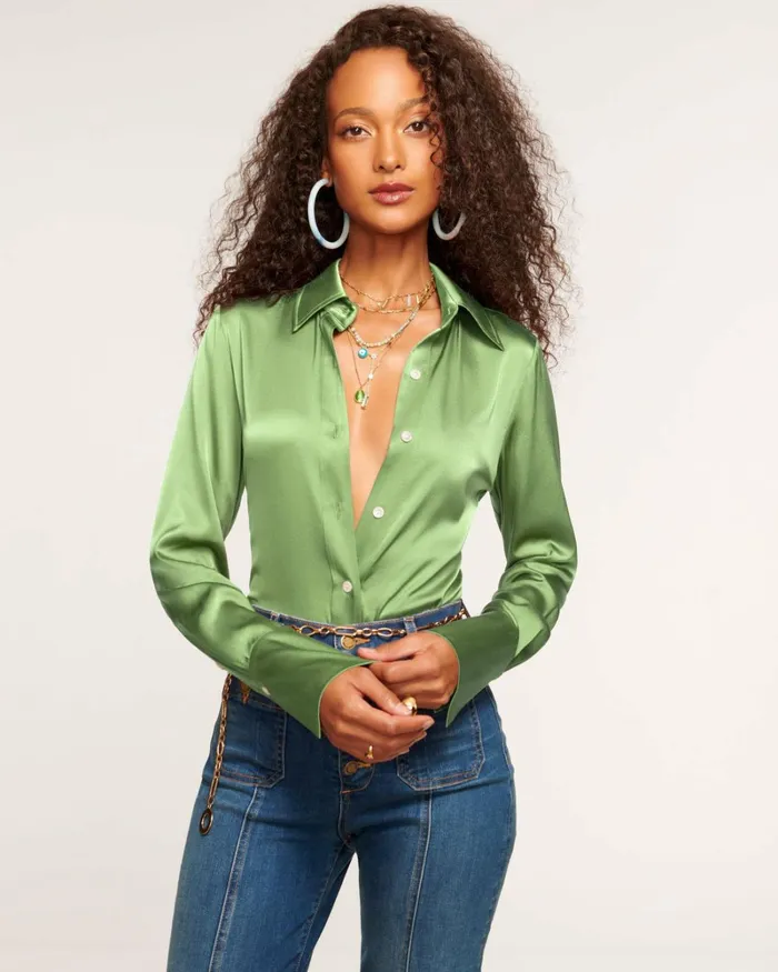 Women Victoria Button Down Blouse Cabernet Ramy Brook Tops Women Victoria Button Down Blouse Cabernet Ramy Brook Tops