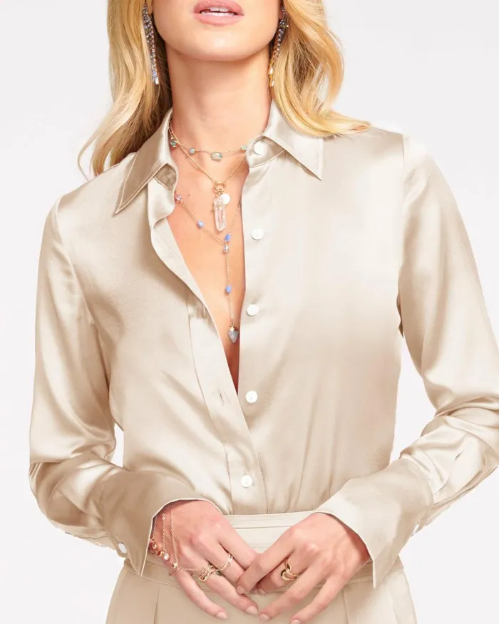 Women Victoria Button Down Blouse Cabernet Ramy Brook Tops Women Victoria Button Down Blouse Cabernet Ramy Brook Tops