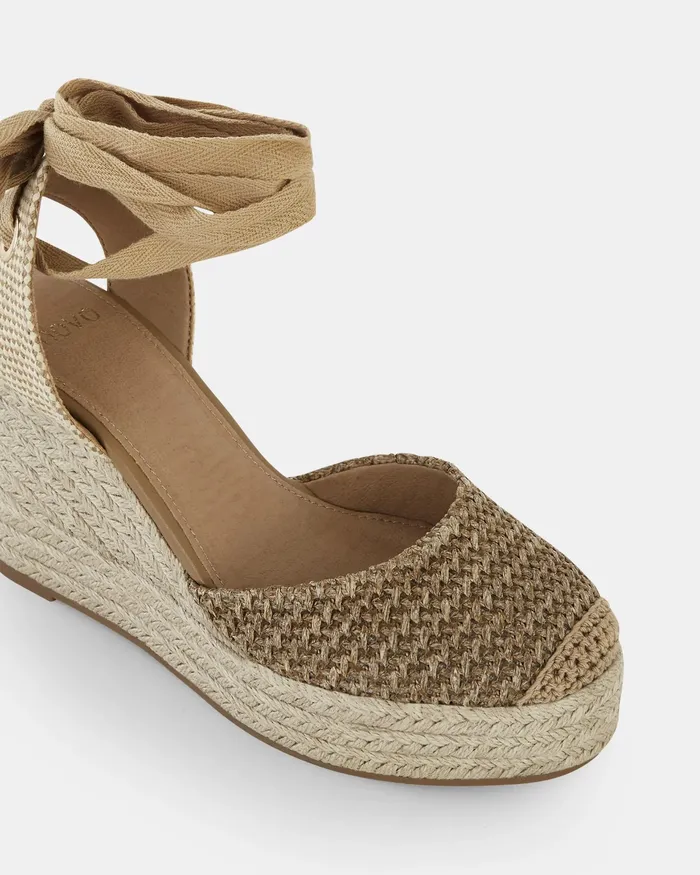 Women Wedges NOVO Shoes BUENOSAIRES NATURAL RAFFIA