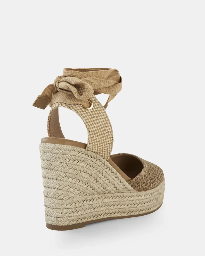 Women Wedges NOVO Shoes BUENOSAIRES NATURAL RAFFIA
