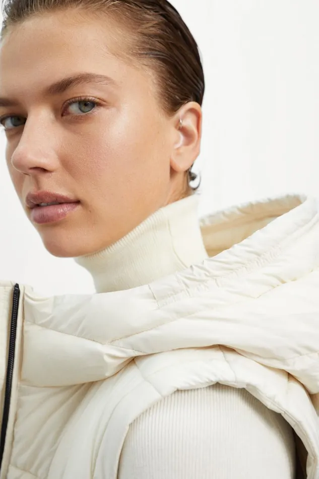 Women White Marangu Coat Ecoalf Vests