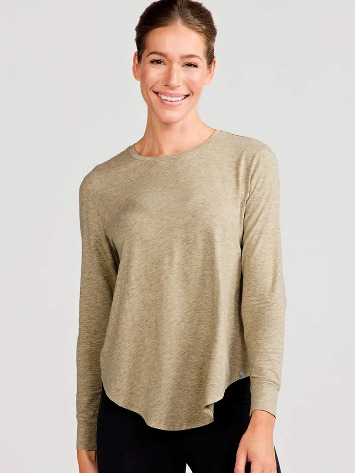 Yoga Studio Women Tasc Performance Longline Long Sleeve TShirt