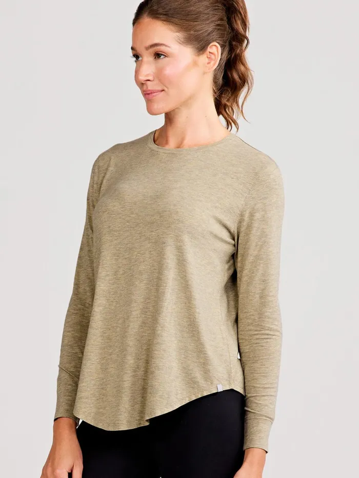 Yoga Studio Women Tasc Performance Longline Long Sleeve TShirt